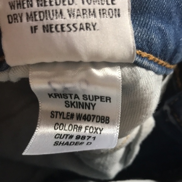 Hudson Krista Super Skinny Jean Distressed ripped mid rise size 27 - Picture 13 of 13